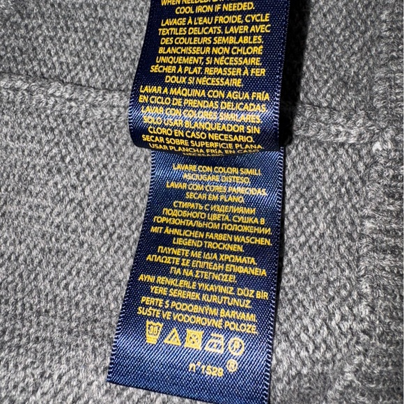 Polo Ralph Lauren full zip cardigan sweater Big pony boy's sz M 10-12 EUC LN - Picture 10 of 11